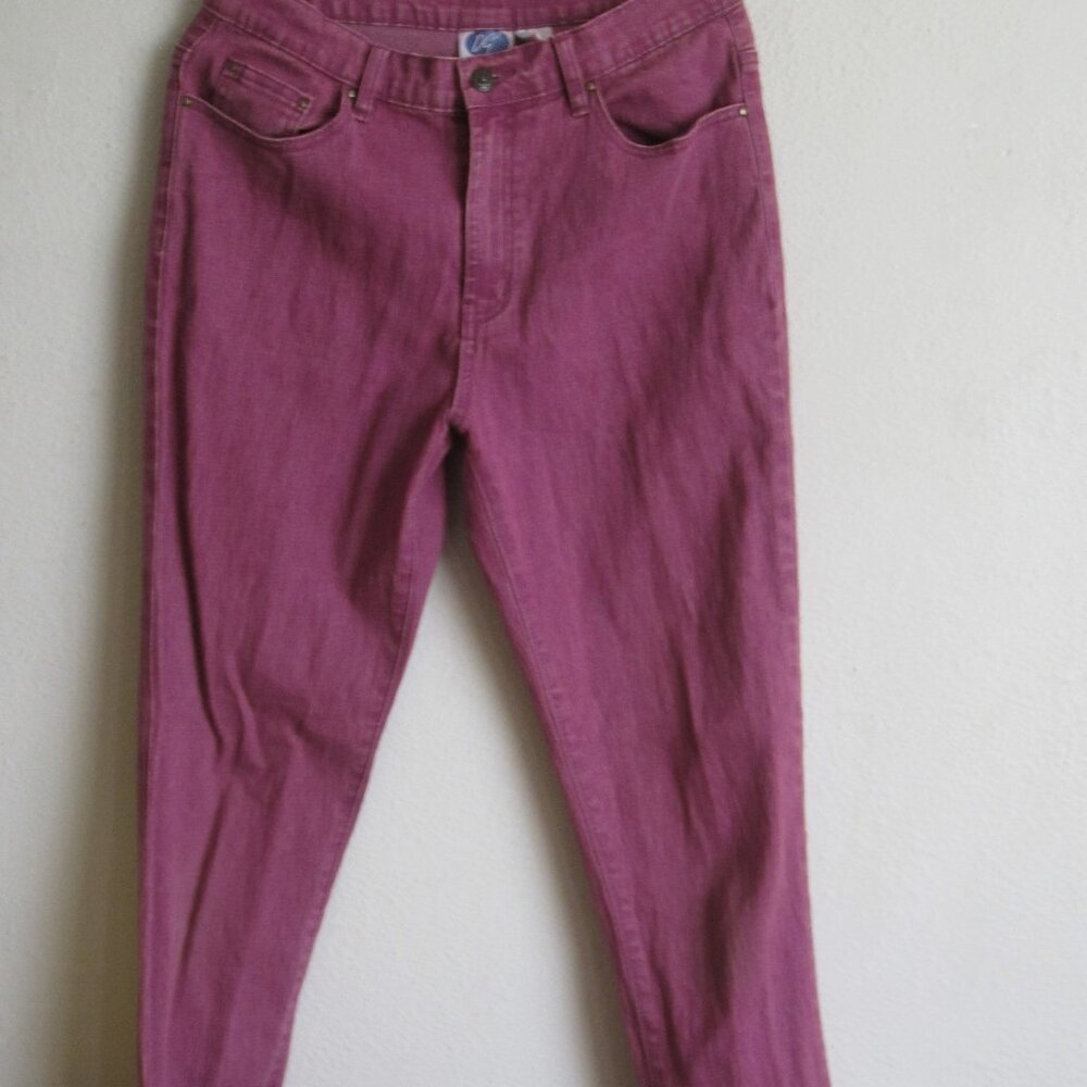 DG2 Diane Gilman Light Purple Straight-Leg Jeans Size 8